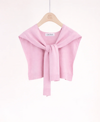 Solid Preppy Mock Sweater Wrap