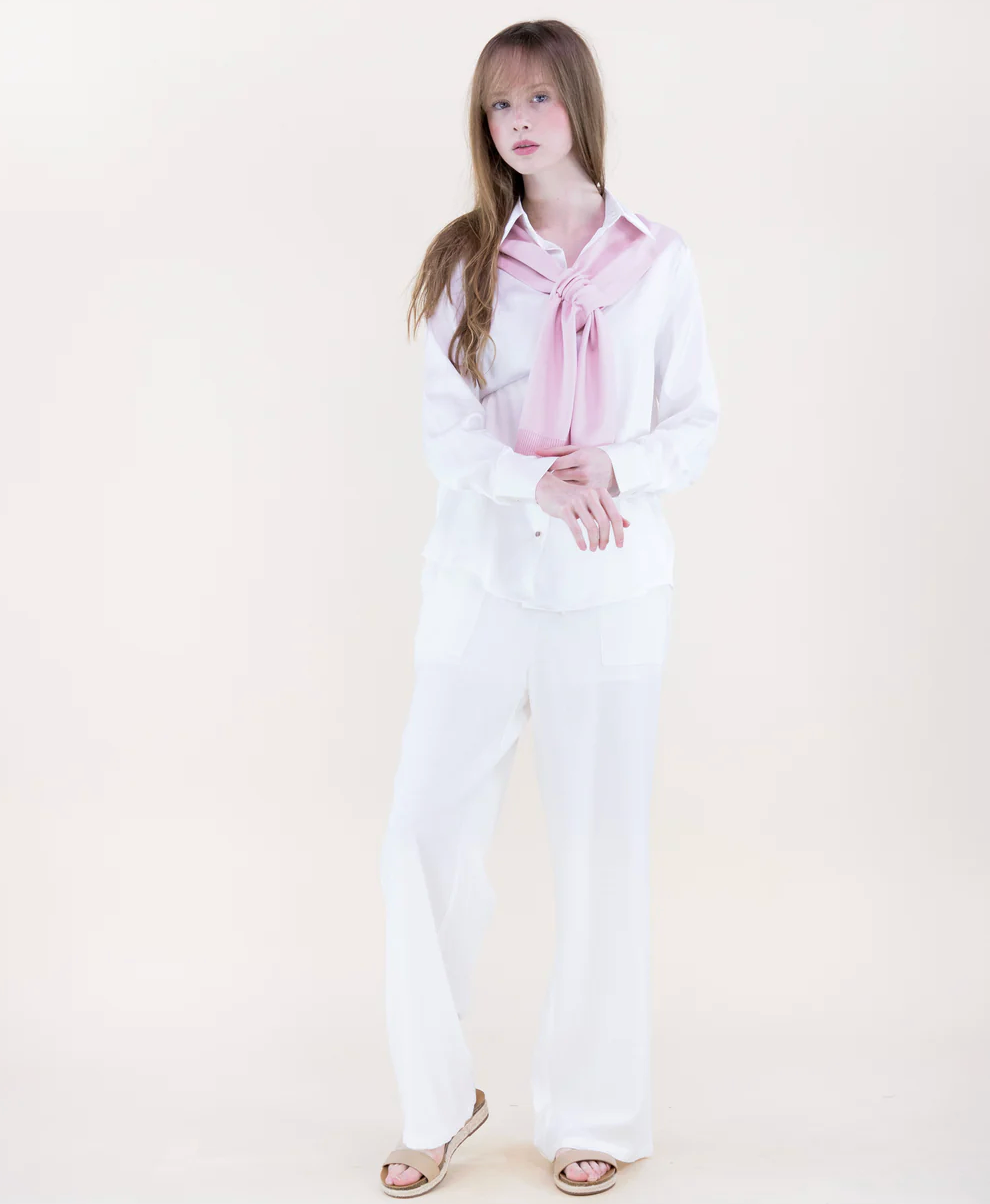 Solid Preppy Mock Sweater Wrap