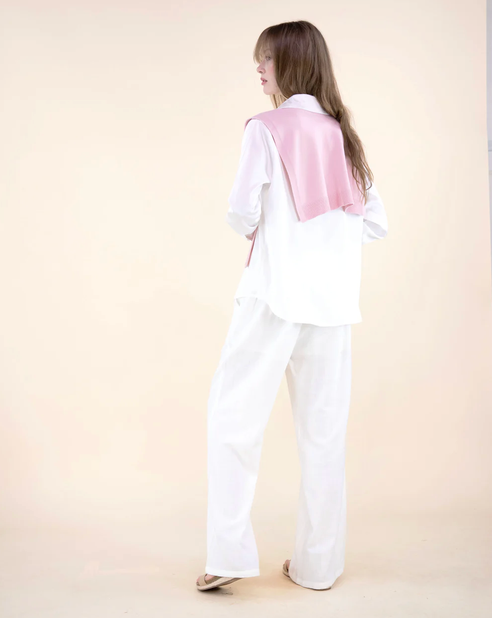 Solid Preppy Mock Sweater Wrap