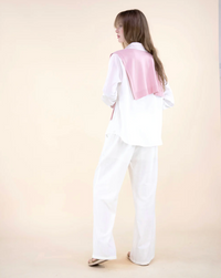 Solid Preppy Mock Sweater Wrap