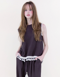 Isla Contrast Tassel Trim Square Blouse