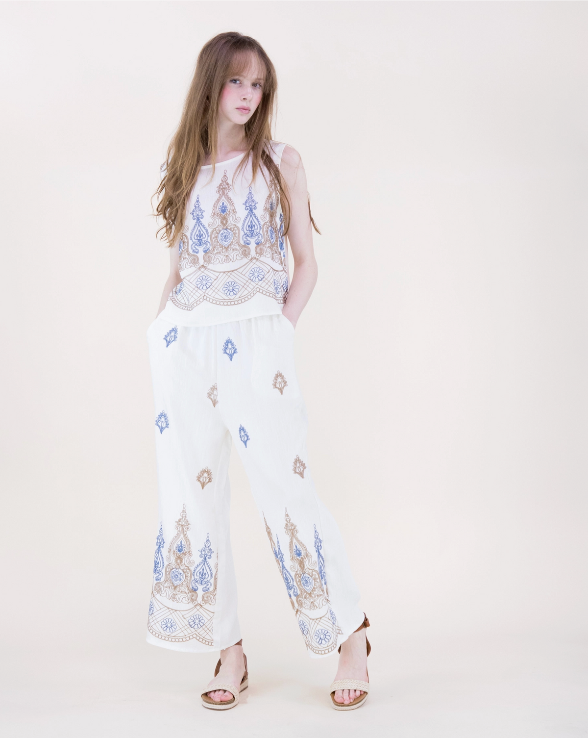 Royal Artisan Two Tone Embroidery Trousers