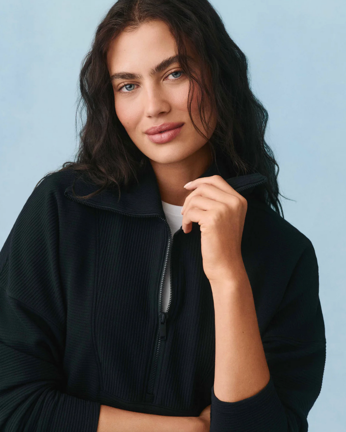 Spanx Airessentials French Rib Half Zip