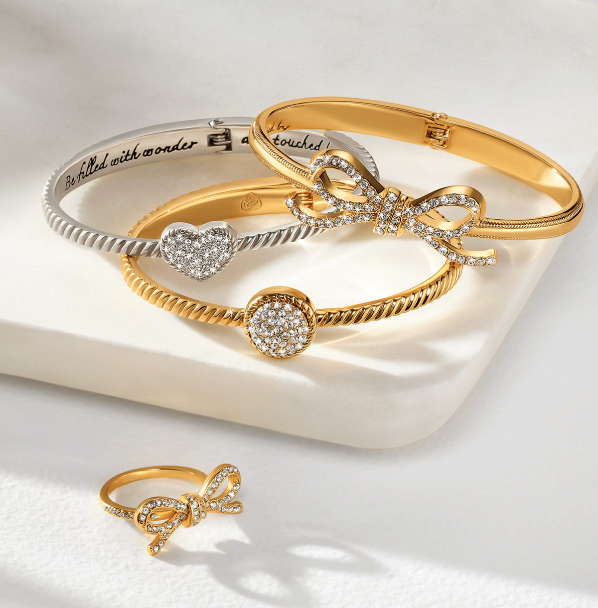 Illumina Bow Hinged Bangle