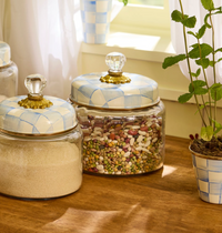 Sky Check Medium Glass Kitchen Canister