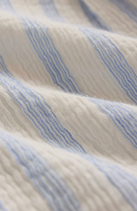 Helena Striped Airy Gauze Button Up