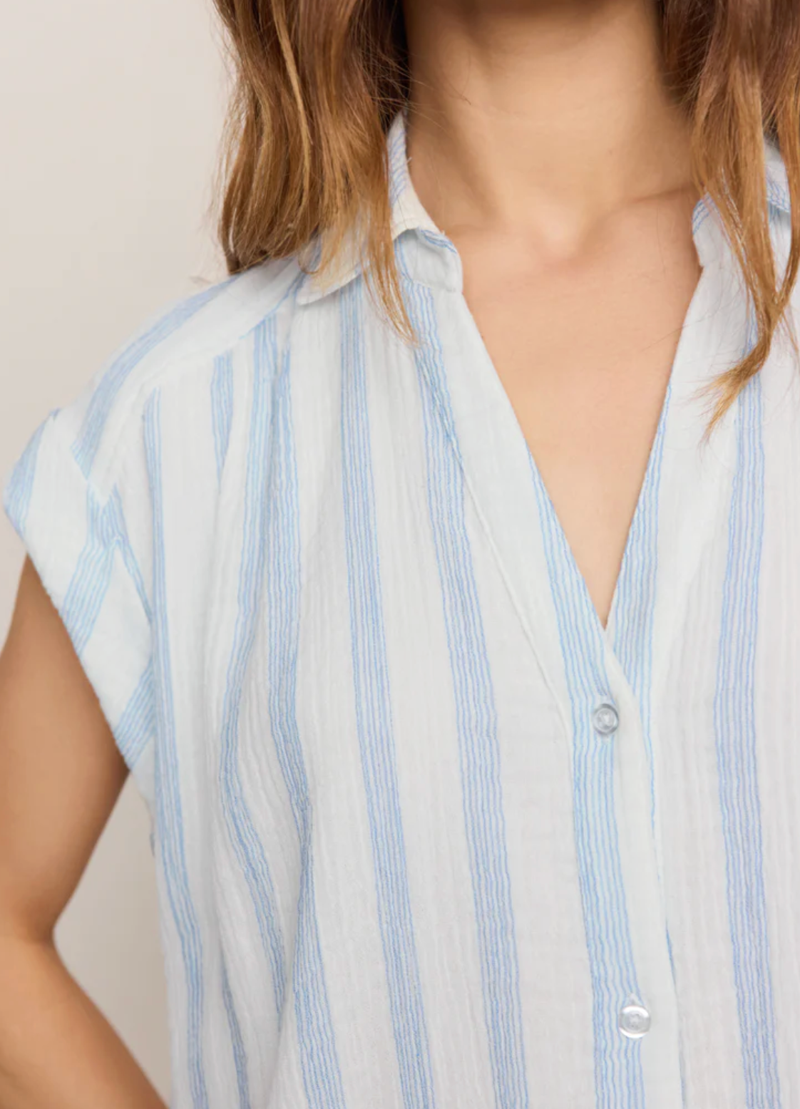 Shellbound Striped Gauze Dress