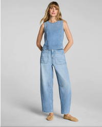 Lightweight Utility Barrel Leg Jeans