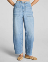Lightweight Utility Barrel Leg Jeans