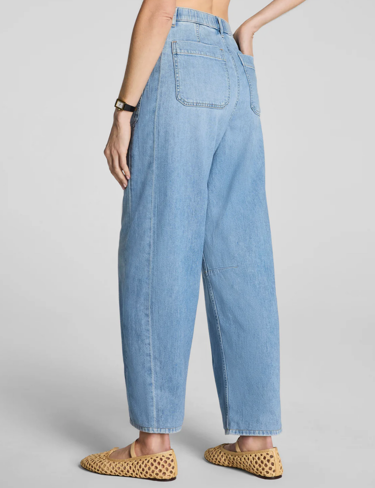 Lightweight Utility Barrel Leg Jeans