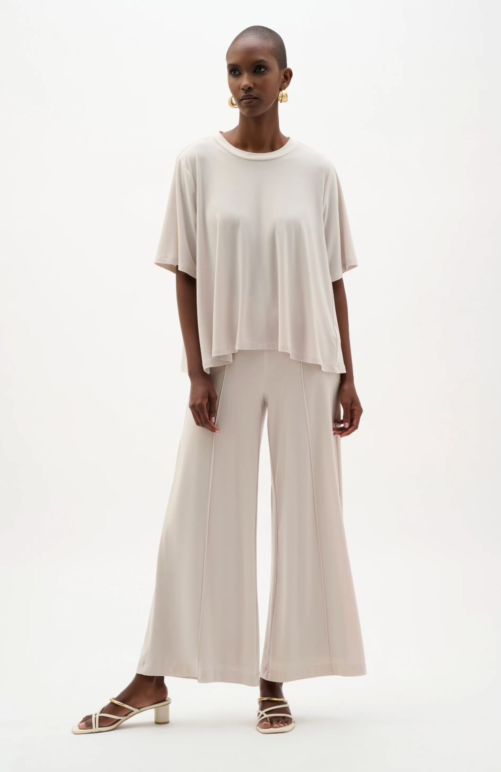Silky Knit Wide Leg Pull-On Pants