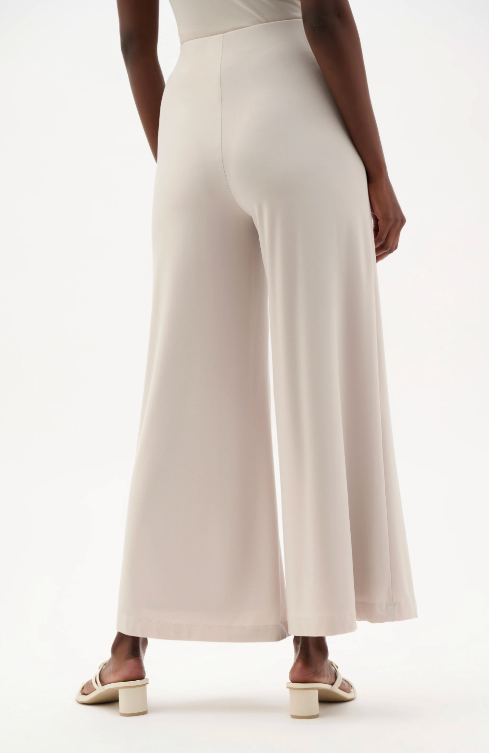Silky Knit Wide Leg Pull-On Pants