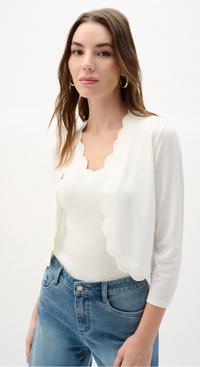 Viscose Sweater Knit Fitted Bolero Cardigan