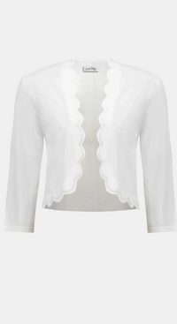 Viscose Sweater Knit Fitted Bolero Cardigan
