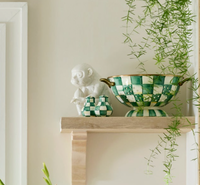 Emerald Check Salt & Pepper Shakers