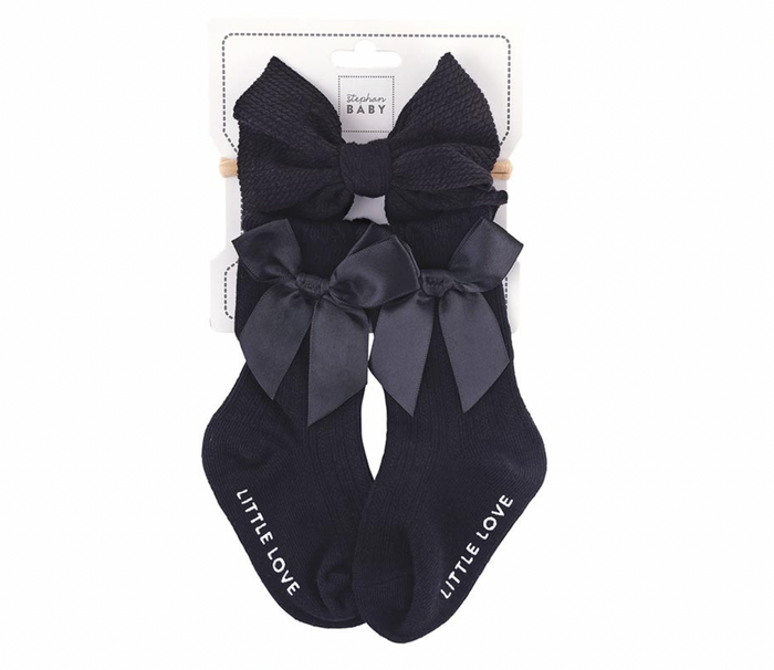 Headband & Socks Set - Black