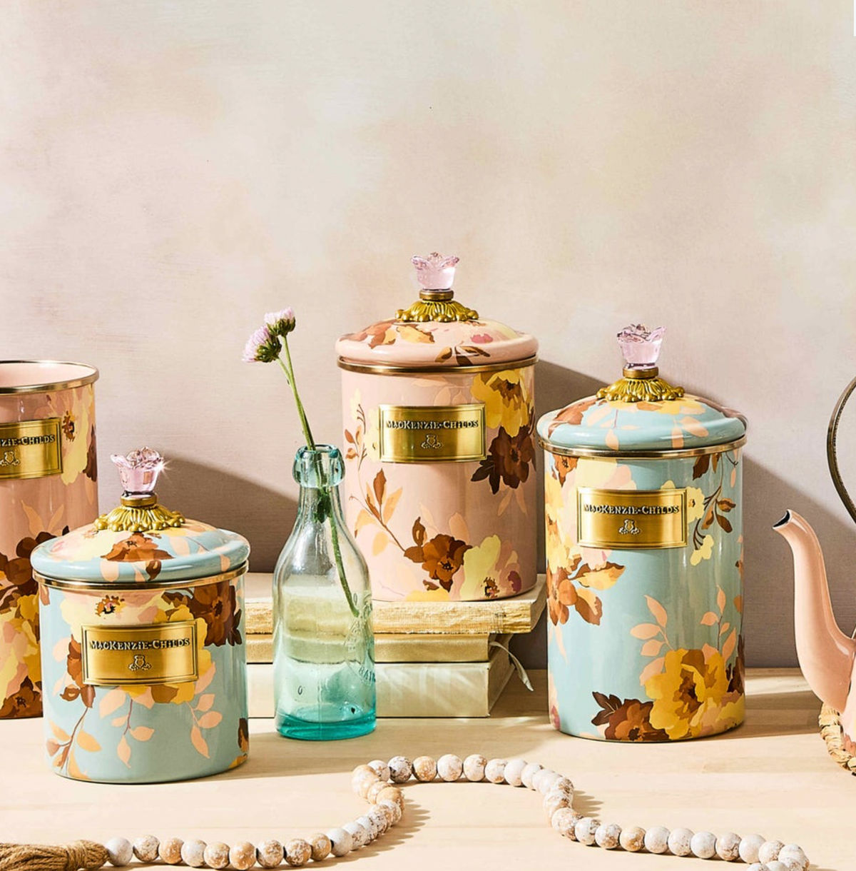 Wild Rose Mauve Medium Canister