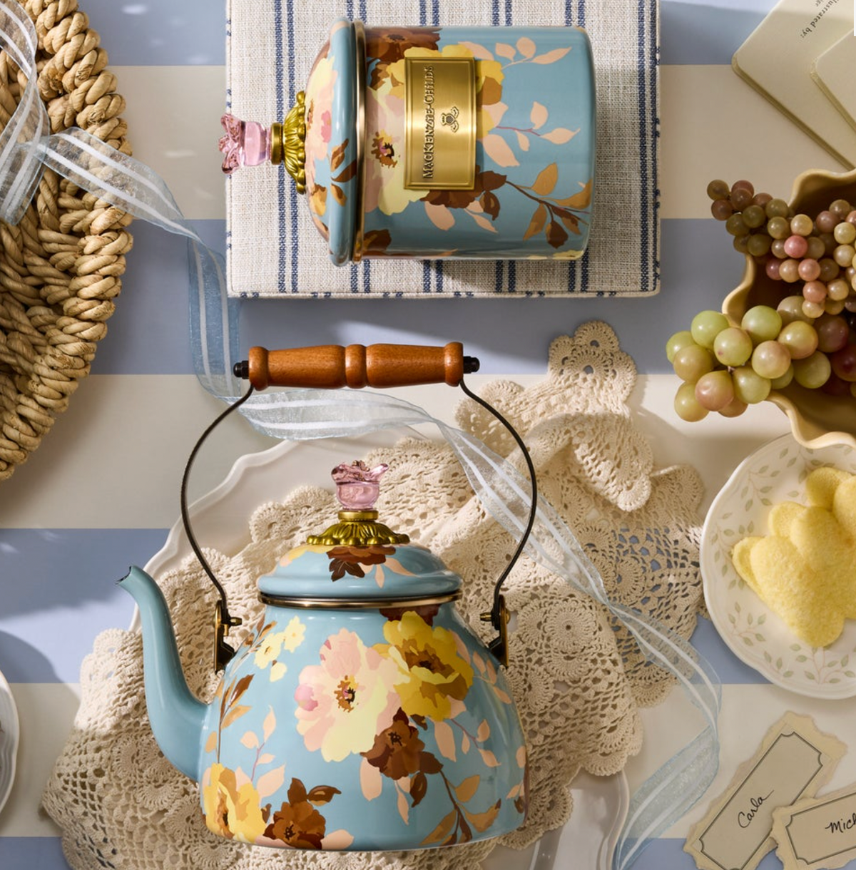 Wild Rose Slate Small Canister