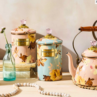Wild Rose Slate Large Canister