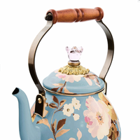 Wild Rose Slate 2 Quart Tea Kettle