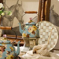 Wild Rose Slate 2 Quart Tea Kettle