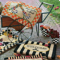 Welcome Awning Stripe Entrance Mat