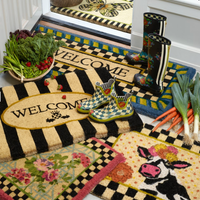 Welcome Awning Stripe Entrance Mat