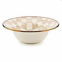 Mocha Check Serving Bowl