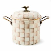 Mocha Check 7 Qt. Stockpot