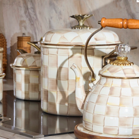Mocha Check 7 Qt. Stockpot