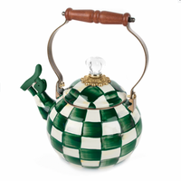 Emerald Check Whistling Tea Kettle