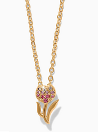 Enchanting Gem Tulip Necklace