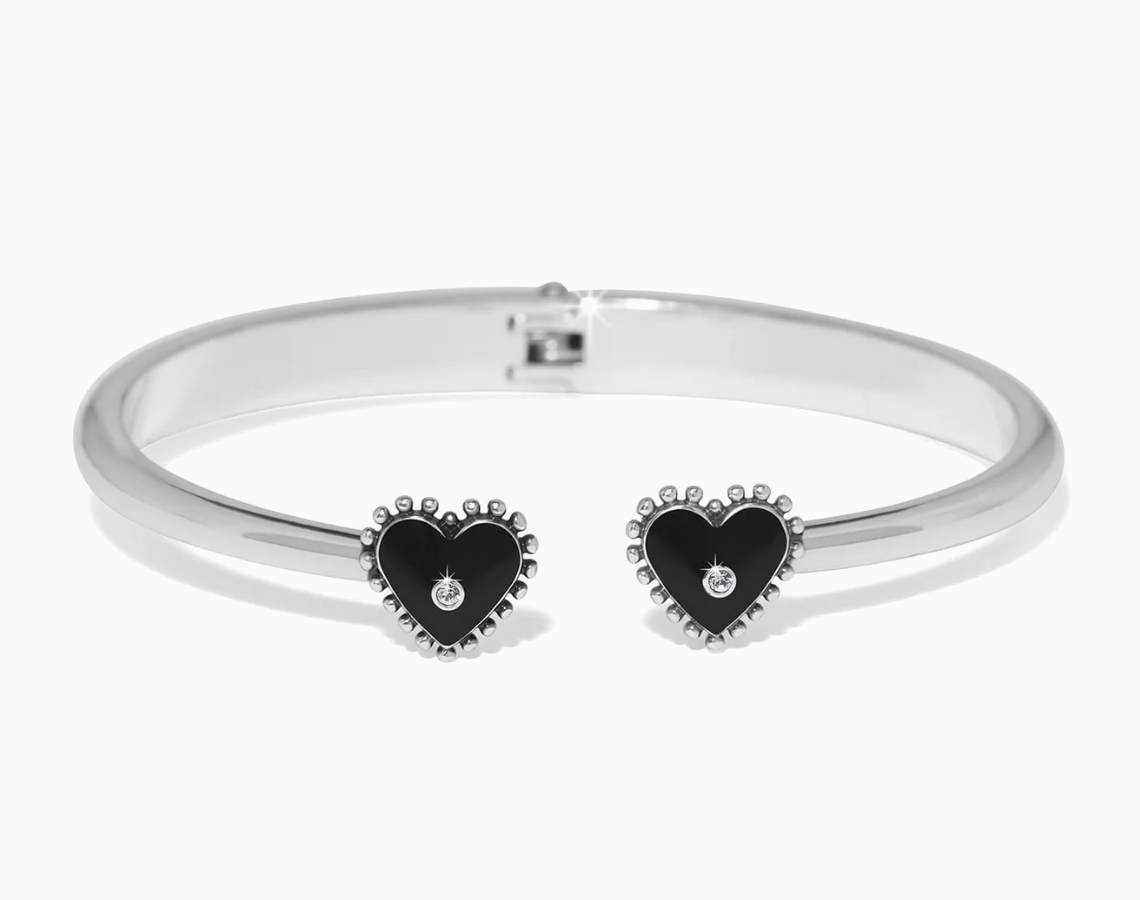 Pretty Tough Amour Heart Open Hinged Bangle