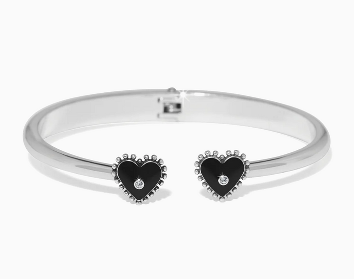 Pretty Tough Amour Heart Open Hinged Bangle