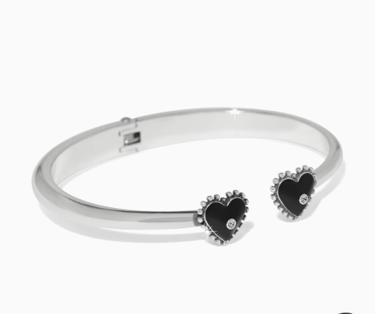 Pretty Tough Amour Heart Open Hinged Bangle