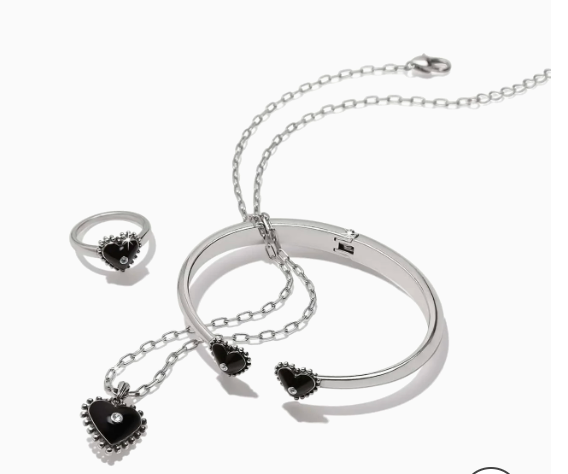 Pretty Tough Amour Heart Open Hinged Bangle