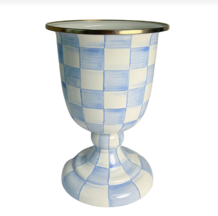 Sky Check Pedestal Vase