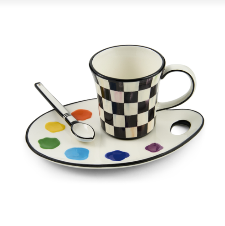 Artist Palette Mug & Saucer Set