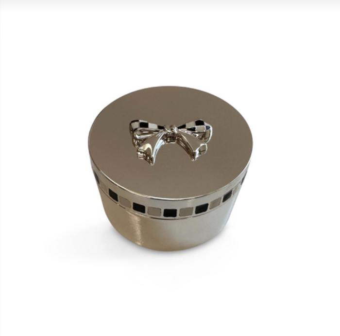 Celebrate Silver Plated Bow Trinket Box