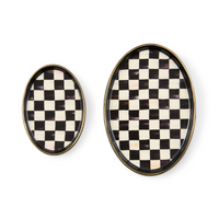 Courtly Check Oval Trinket Dishes, Set Of 2