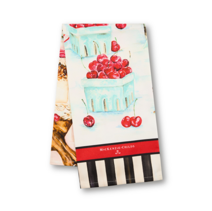 Cherry Bakeshop Printed Dish Towel
