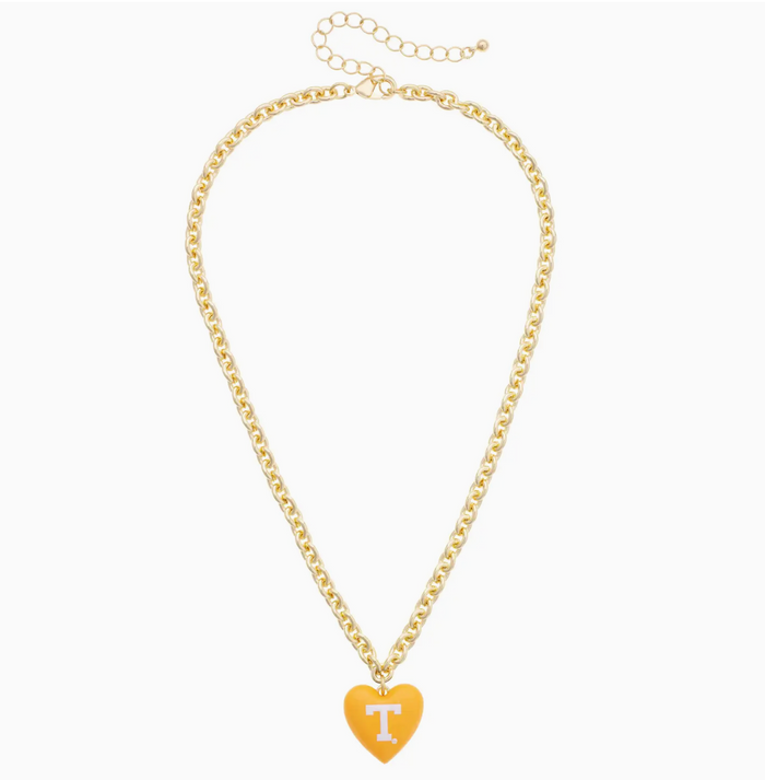 Tennessee Vols Heart Pendant Necklace