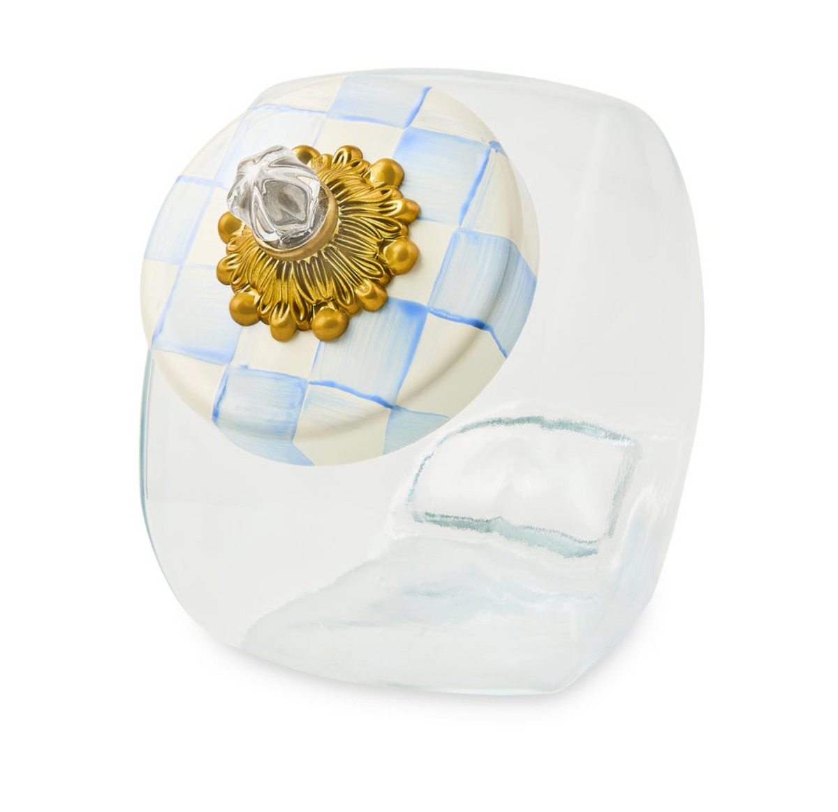 Sweets Jar with Sky Check Lid