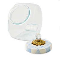 Sweets Jar with Sky Check Lid