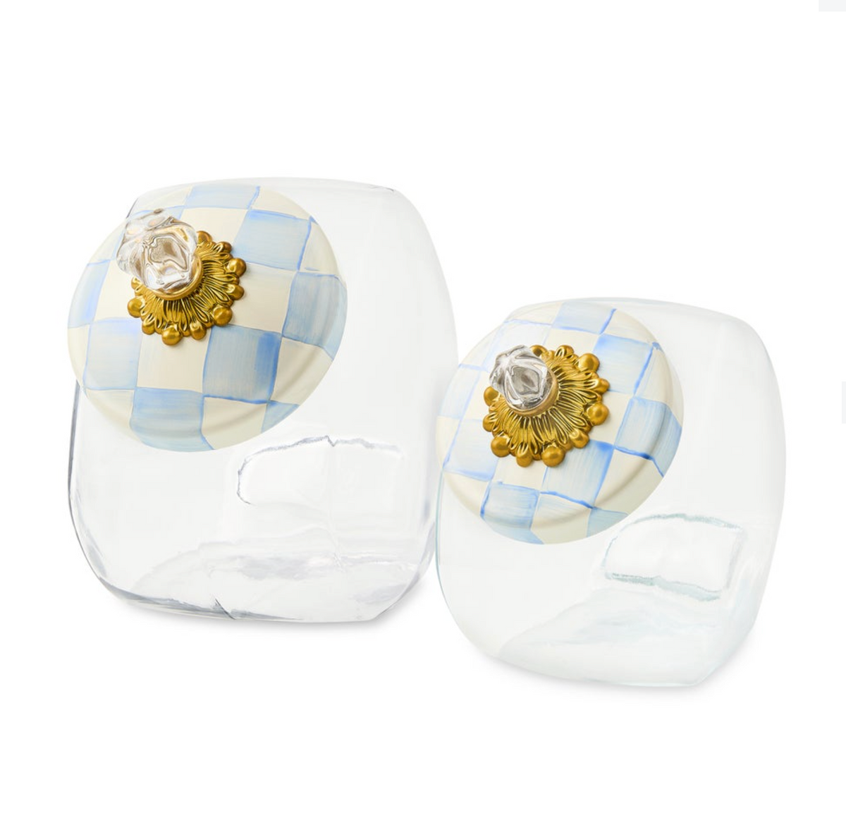 Sweets Jar with Sky Check Lid