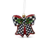 Courtly Check Holly Bow Ornament