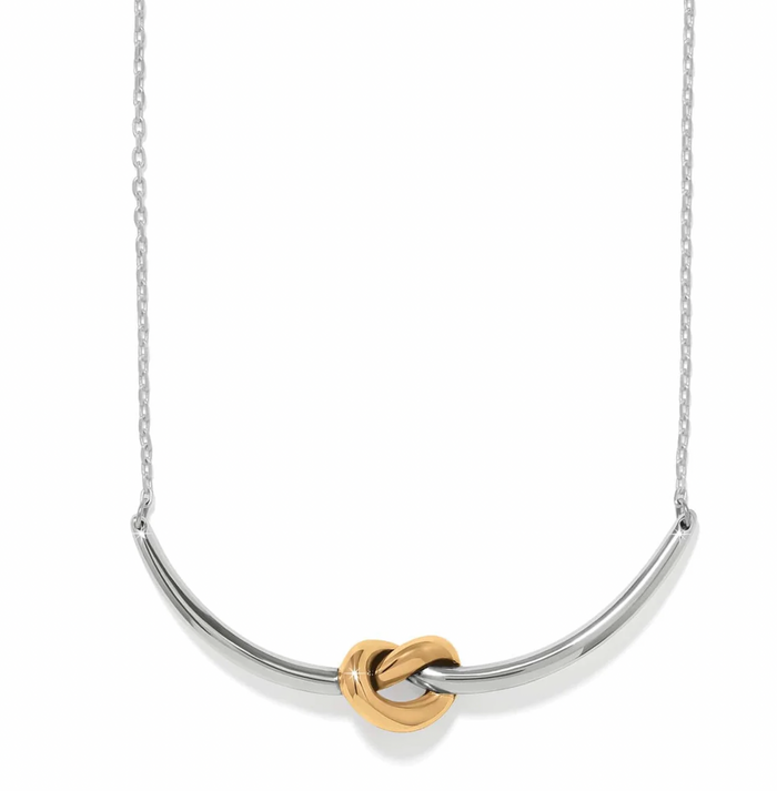 Interlok Single Knot Two Tone Necklace