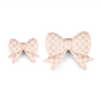 Rosy Bow Trinket Dishes, Set Of 2