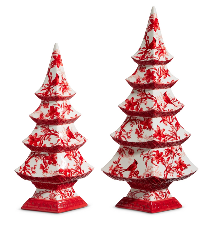 Red Chinoiserie Trees