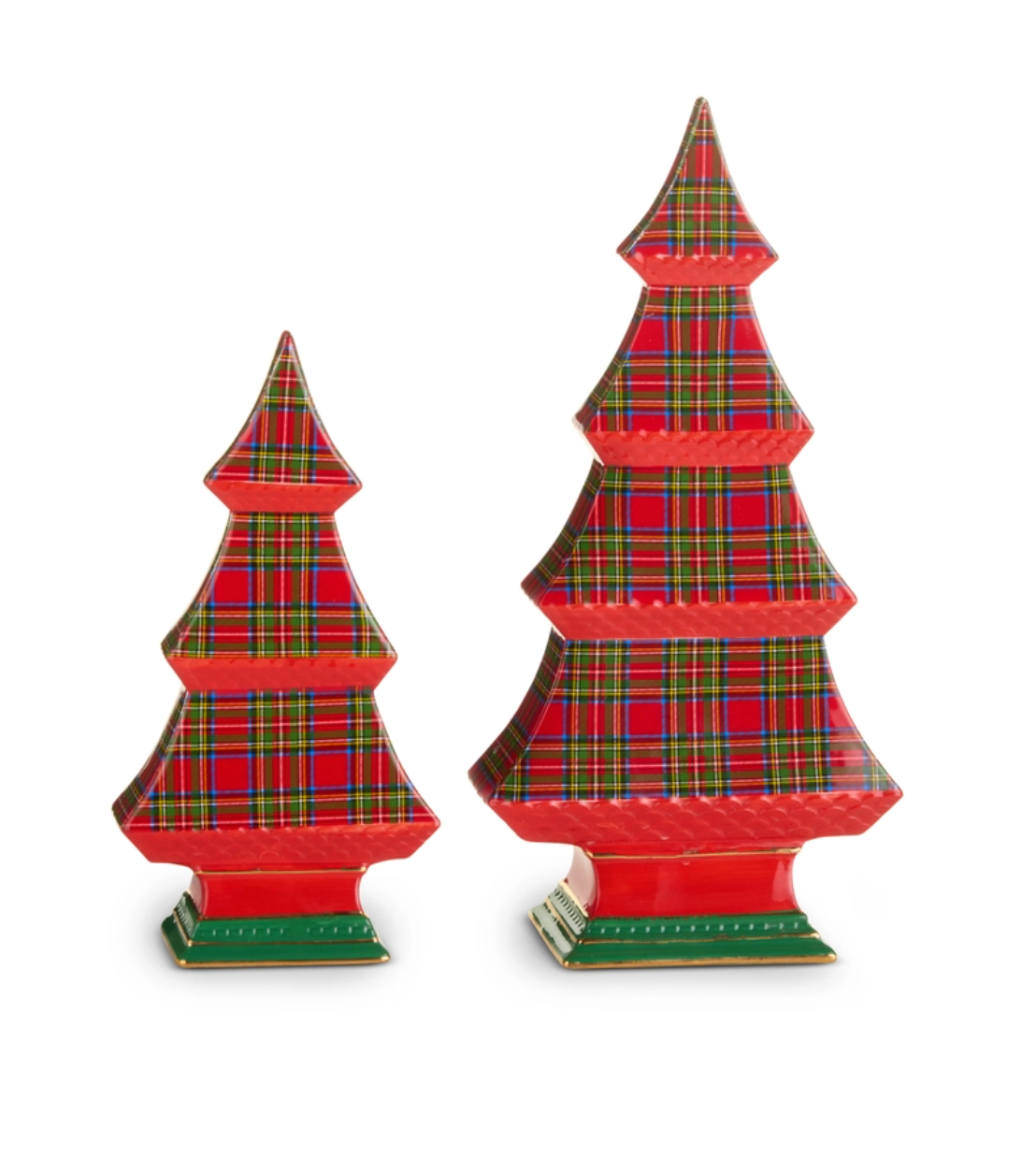 Plaid Tabletop Trees